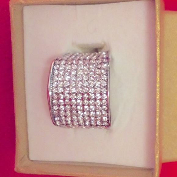 925 STERLING SILVER BLING RING Men/Unisex Engagement Cocktail Ring - Picture 2 of 5